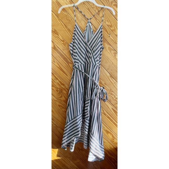 Great Jones Stripe Handkerchief Wrap Dress - Picture 1 of 6